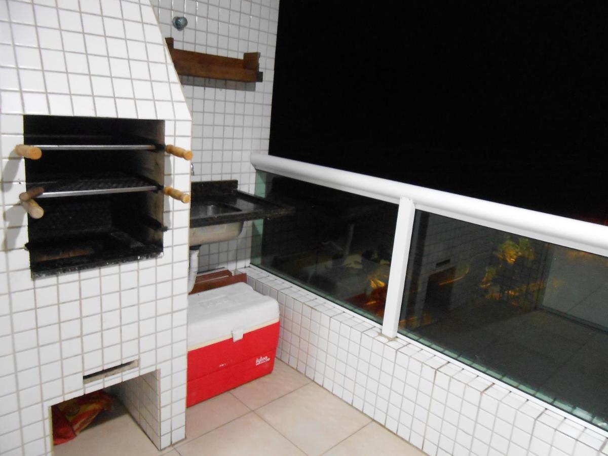 Apto Varanda Gourmet Frente Ao Mar Praia Grande (Santos) Luaran gambar