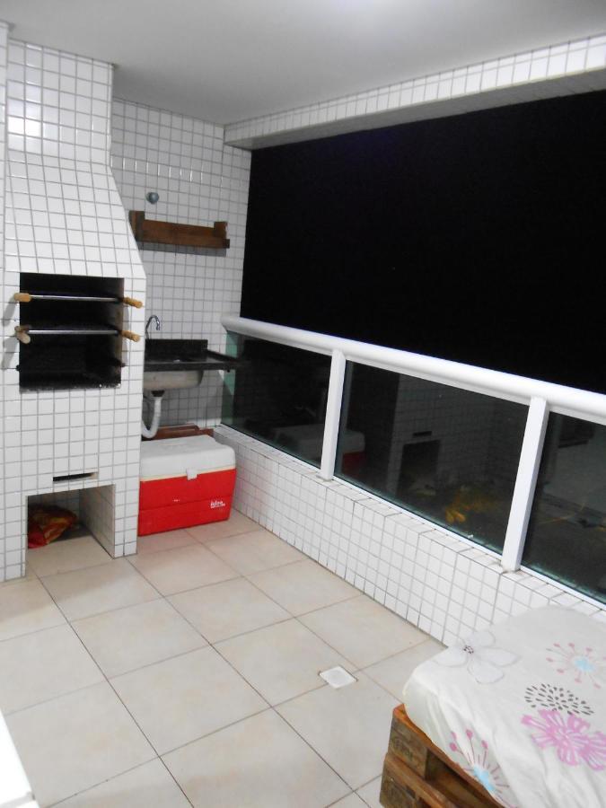 Apto Varanda Gourmet Frente Ao Mar Praia Grande (Santos) Luaran gambar