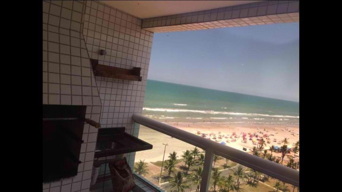 Apto Varanda Gourmet Frente Ao Mar Praia Grande (Santos) Luaran gambar